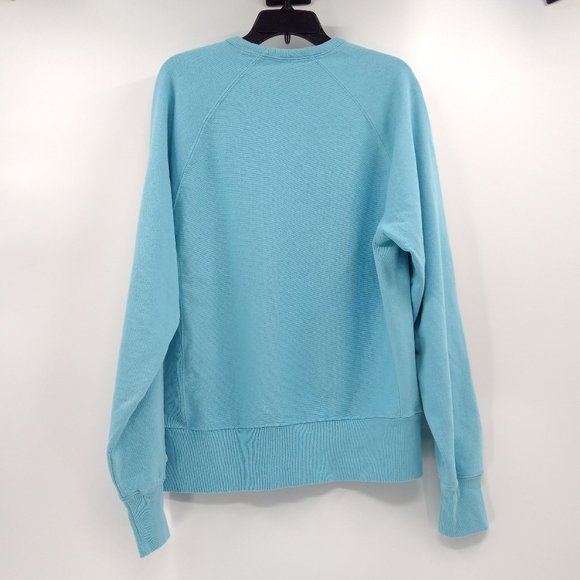 CHAMPION Reverse Weave Sweatshirt Men's‎ S Aqua Navy Pier Graphic Crew Neck - Picture 3 of 10